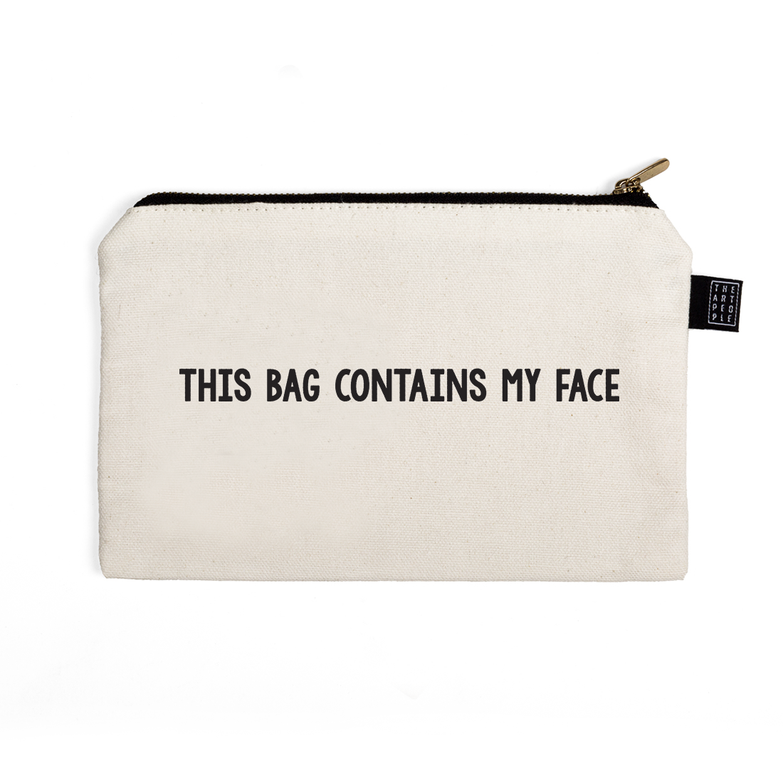 This Bag Contains my Face Canvas Pouch - The Style Salad