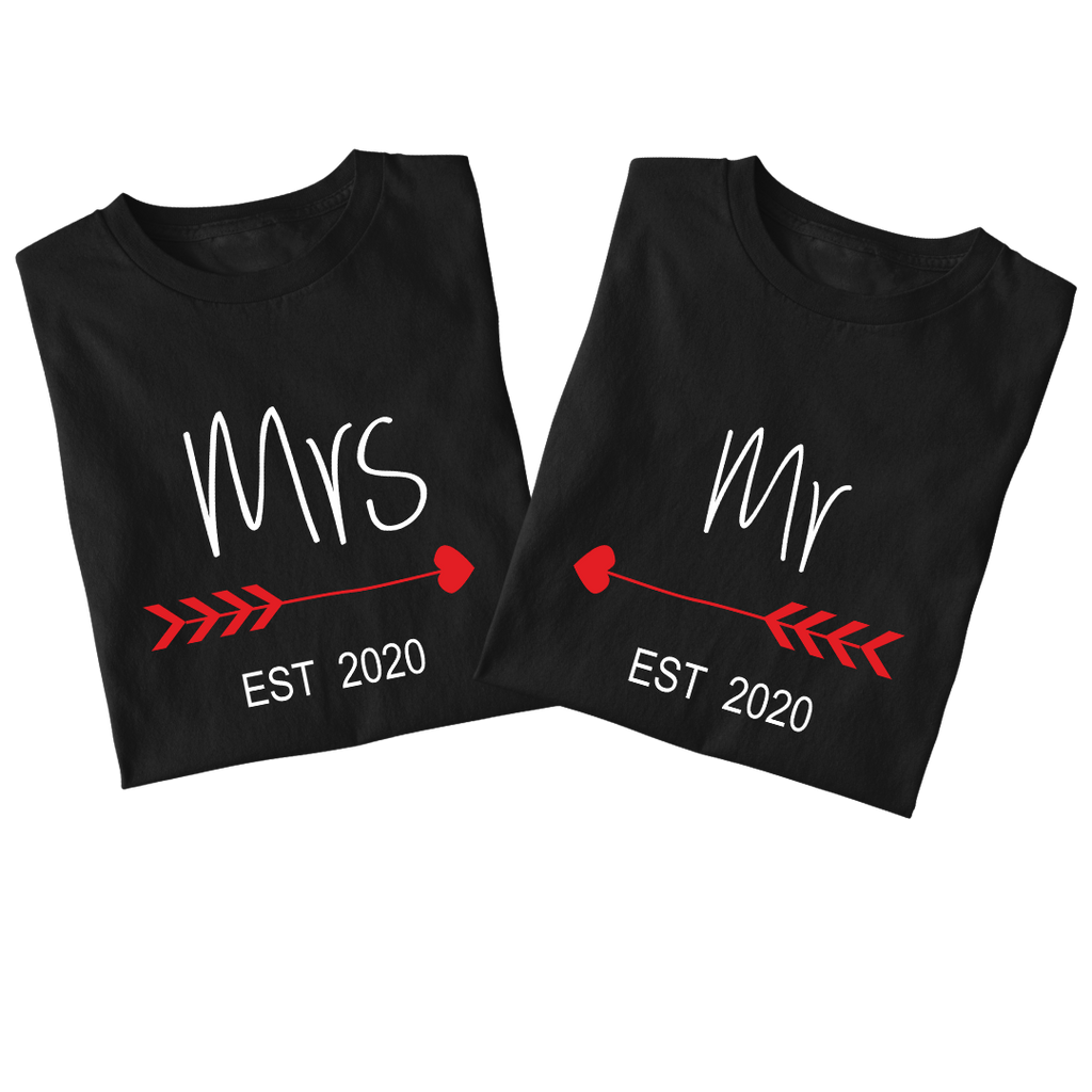 mr & mrs t shirts personalised