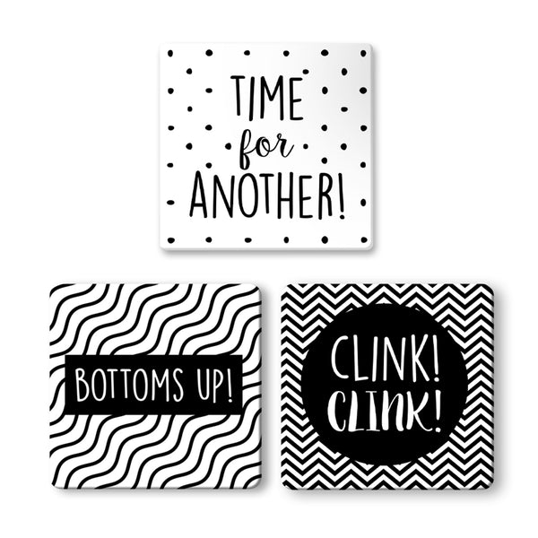 Time, Bottom, Clink Coasters - The Style Salad