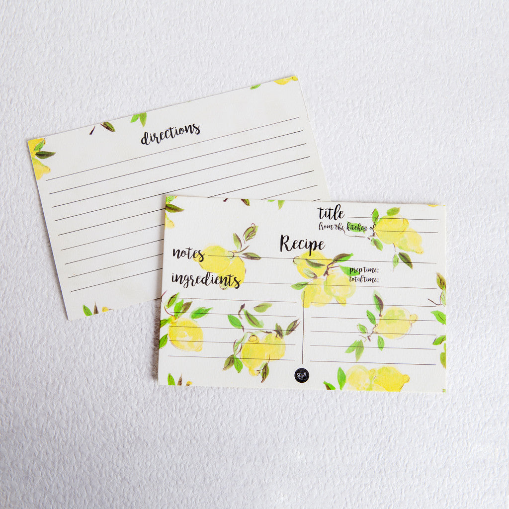 Citrus Kitchen Recipe Card (Set of 2)
