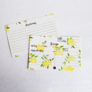 Citrus Kitchen Recipe Card Set of 2 - The Style Salad
