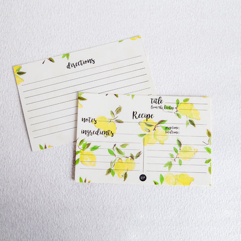 Citrus Kitchen Recipe Card Set of 2 - The Style Salad