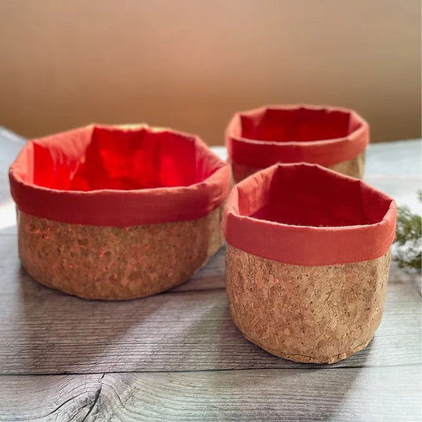 Reversible Cork Leather Basket