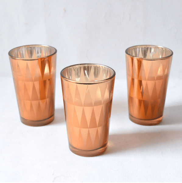 Clarisse Triangle Copper Glass Candle - The Style Salad