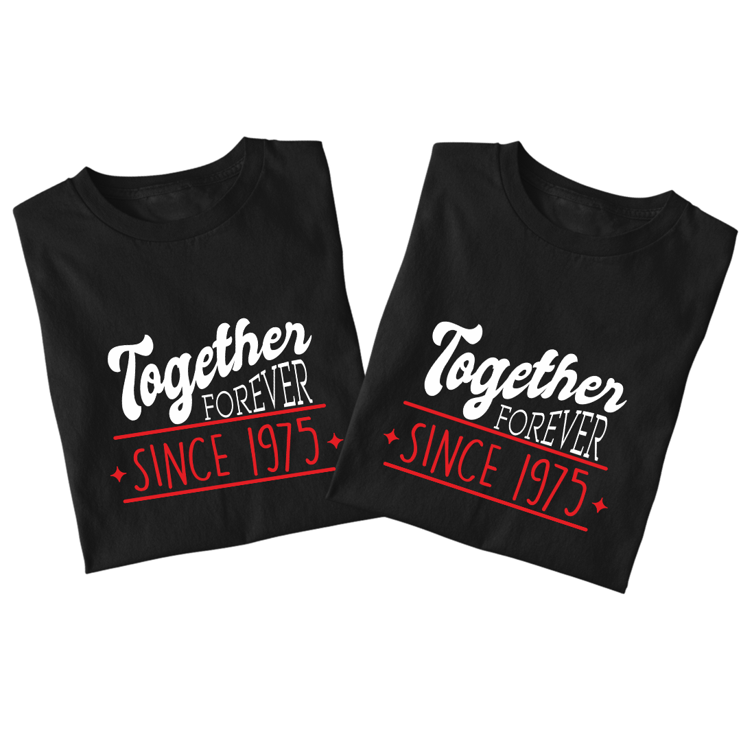 Together Forever Couples T-shirt: Personalised