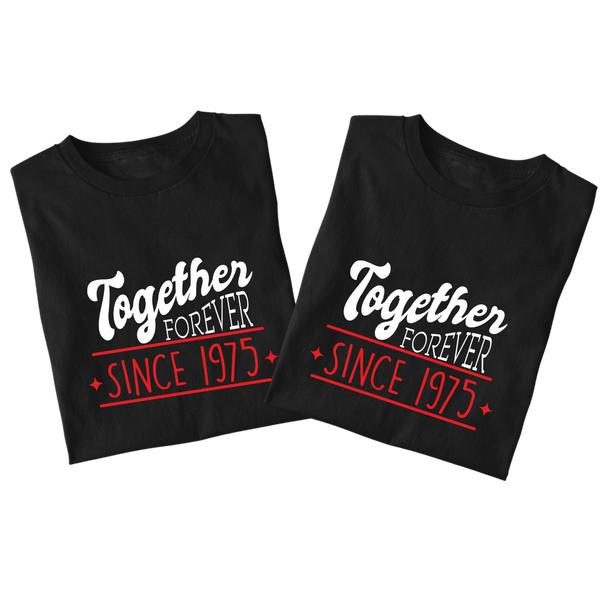 Personalised Together forever couples t-shirt - The Style Salad