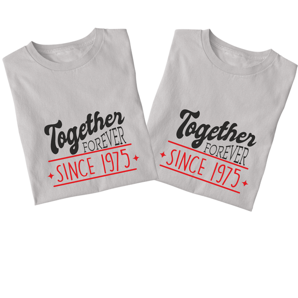 Personalised Together forever couples t-shirt - The Style Salad