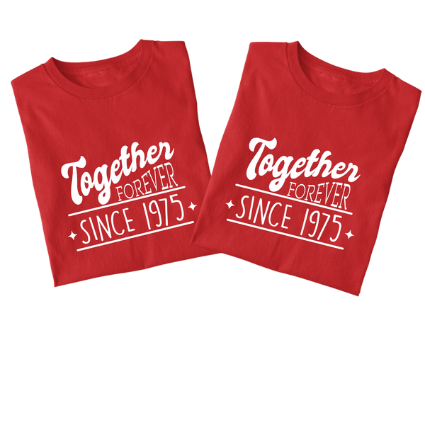 Personalised Together forever couples t-shirt - The Style Salad