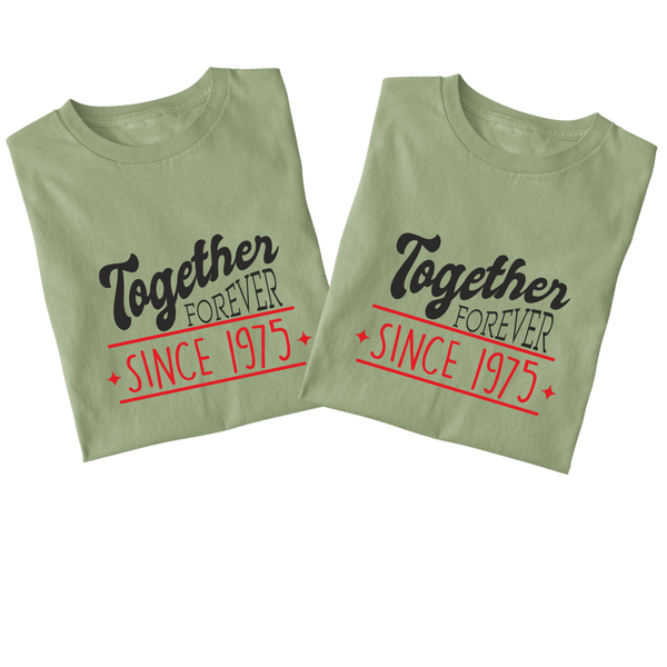 Personalised Together forever couples t-shirt - The Style Salad
