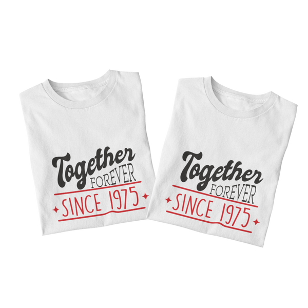 Personalised Together forever couples t-shirt - The Style Salad
