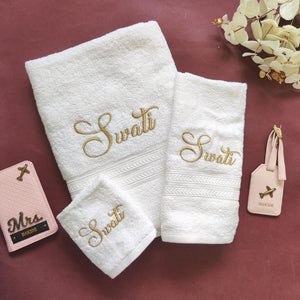 Face, Hand & Body Towel Set Personalised - The Style Salad