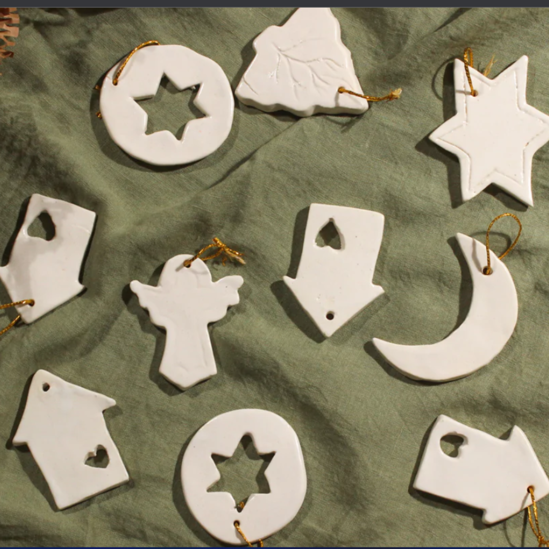 Ceramic Christmas Tree Ornaments- Assorted