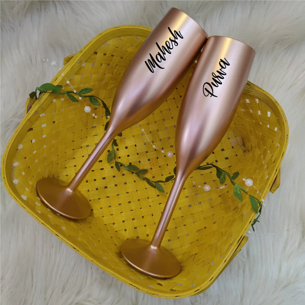 Champagne Flute Set Customised - The Style Salad