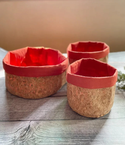 Reversible Cork Leather Basket - The Style Salad