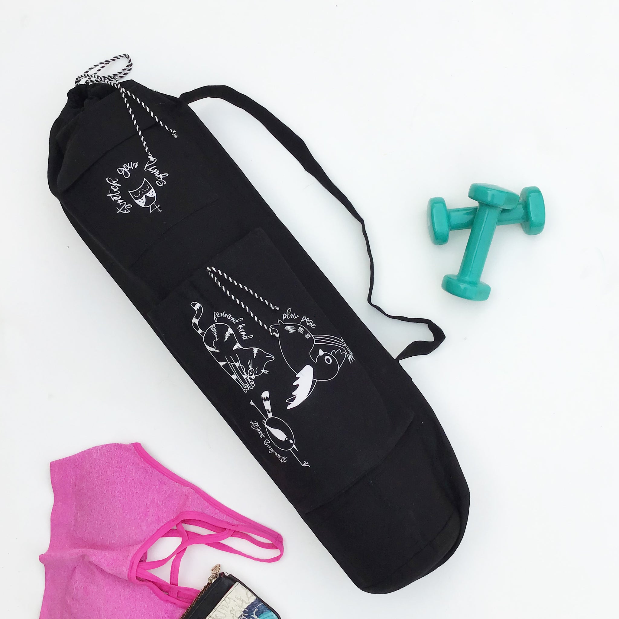 Inhale Exhale / Stretch Your Limbs Yoga Mat Bag - The Style Salad