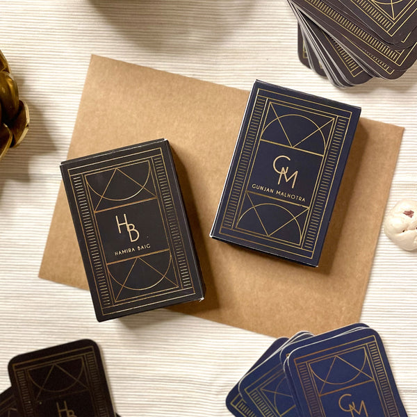 Personalized - Gold Printed Playing cards - Ace - Blue - the style salad
