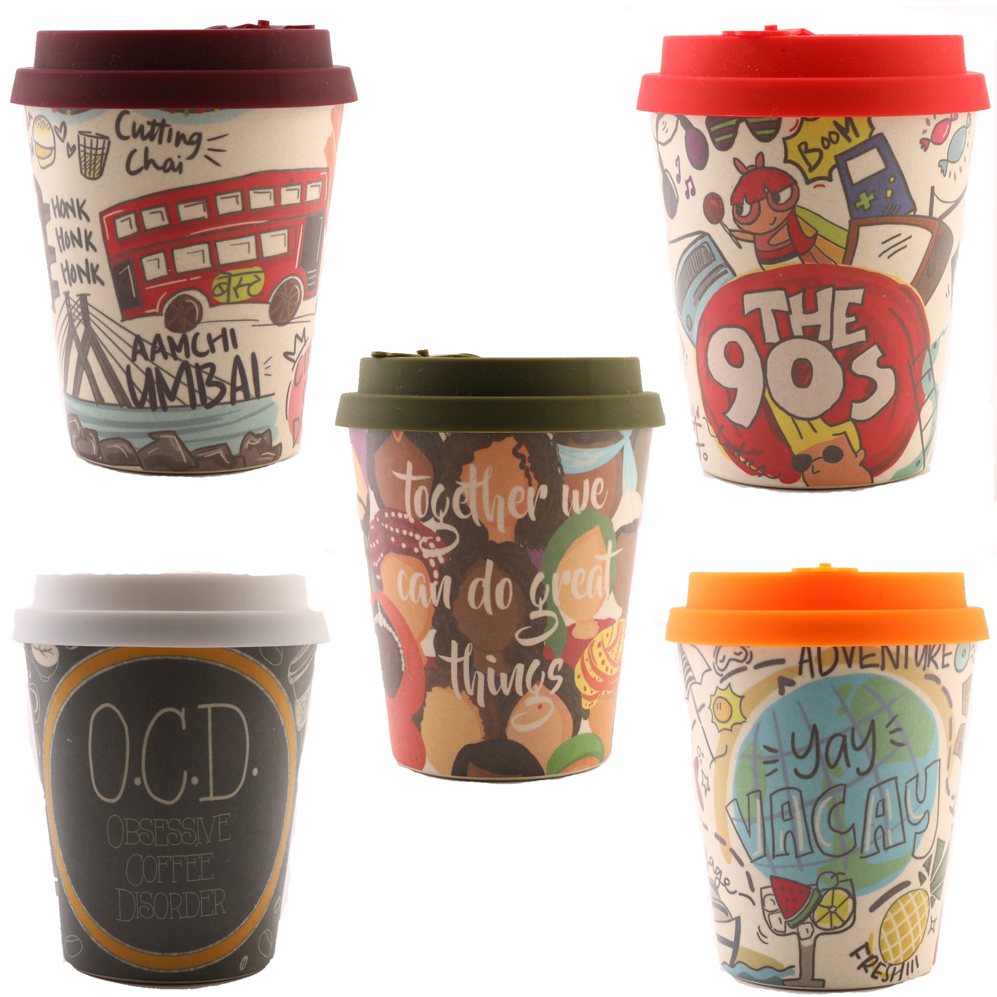 Bamboo Fiber Quirky Cups