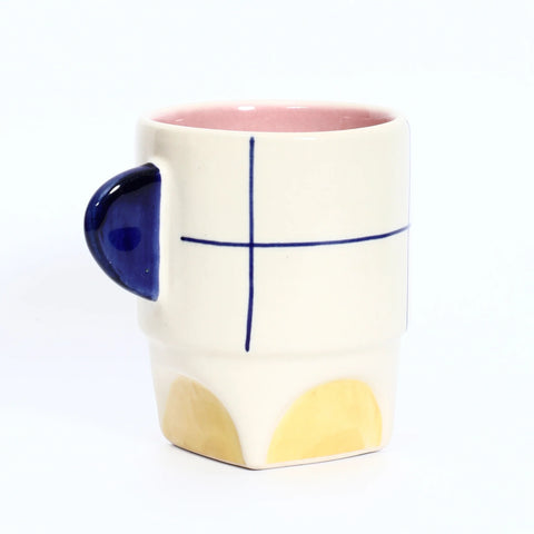 Checkered D Modern ceramic mug - the style salad