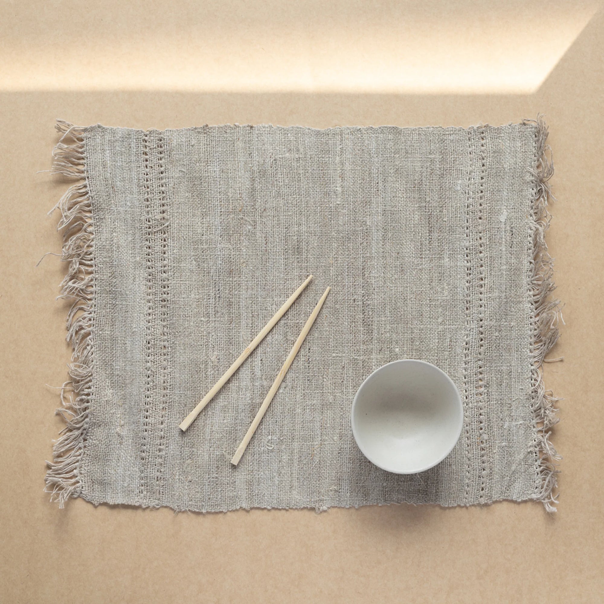 Fringe Hemp Placemats Set of 4