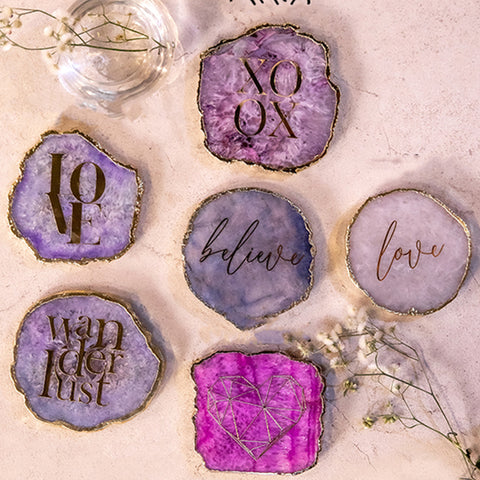 Customised Agate Coasters - The Style Salad