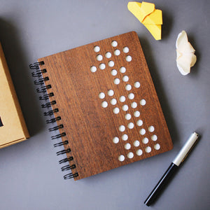 Domino Wooden Notebook - The Style Salad