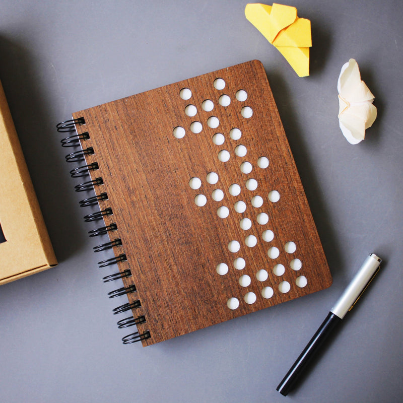 Domino Wooden Notebook