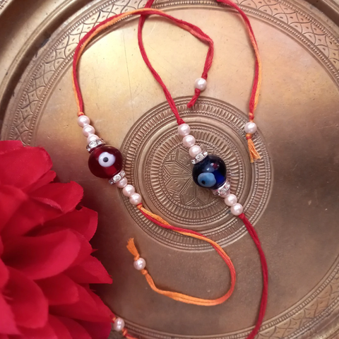 Izmir Evil Eye Rakhi Set of 2 - The Style Salad