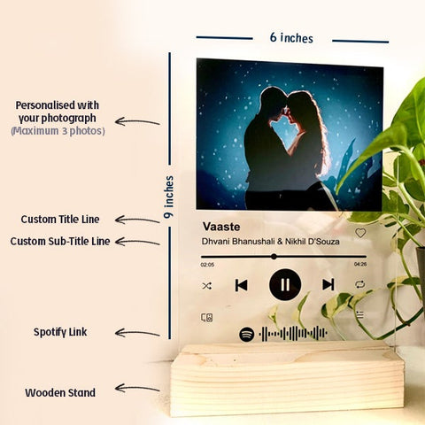 Spotify Personalised Acrylic Music Plaque - The Style Salad