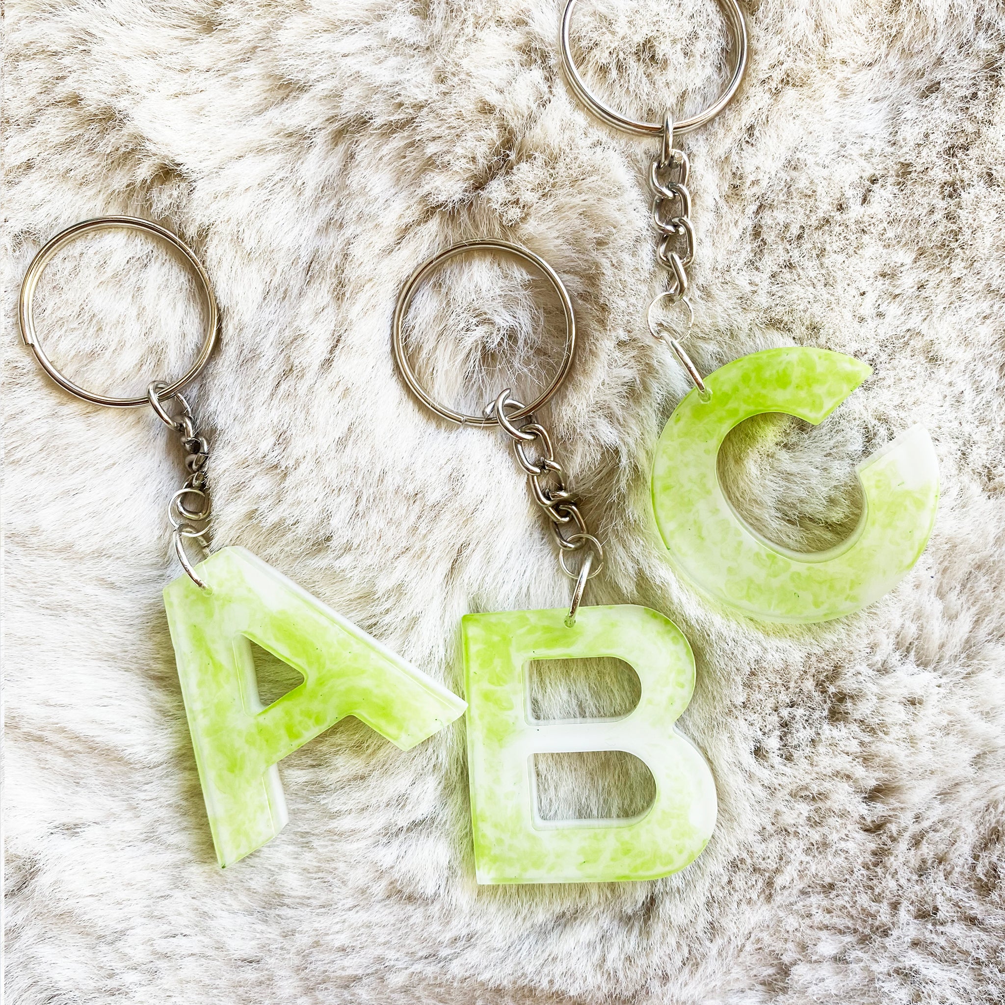 A-Z Resin Keychains - The Style Salad