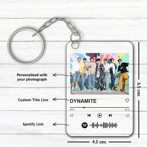 Spotify Personalised Acrylic Music Keychain - The Style Salad