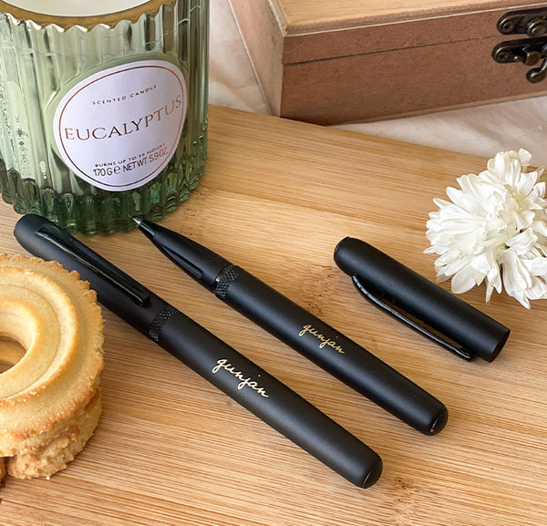 Matt Black Personalised Pens - The Style Salad