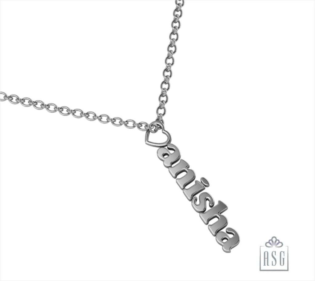 Personalised name necklace sales white gold