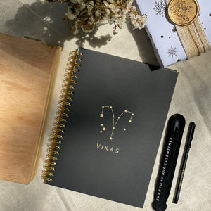 Zodiac Spiral Notebook Personalised - The Style Salad